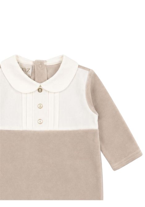 Tutina neonato beige in cotone PAZ RODRIGUEZ | 39757/ANBEIGE